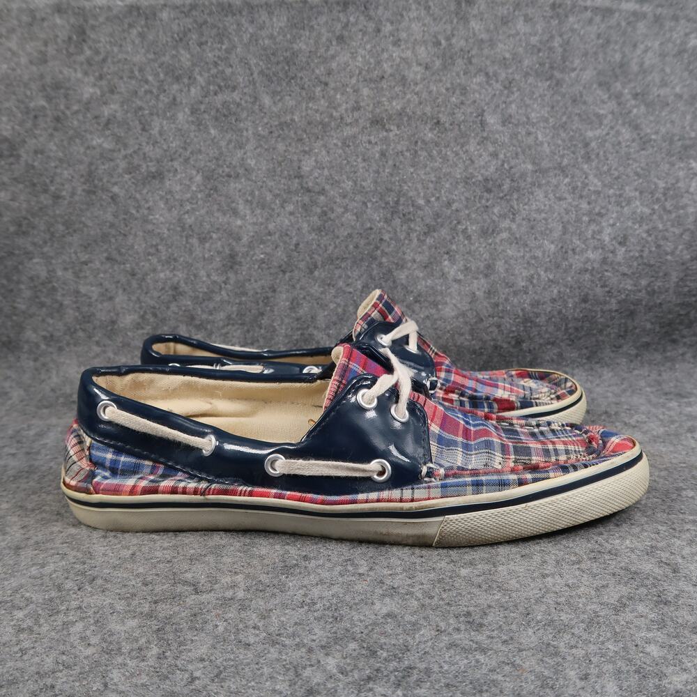 Dexter Boat Shoes Womens 7 Casual Sneaker Slip On Two Eye Plaid Comfy 2 Eye Flat